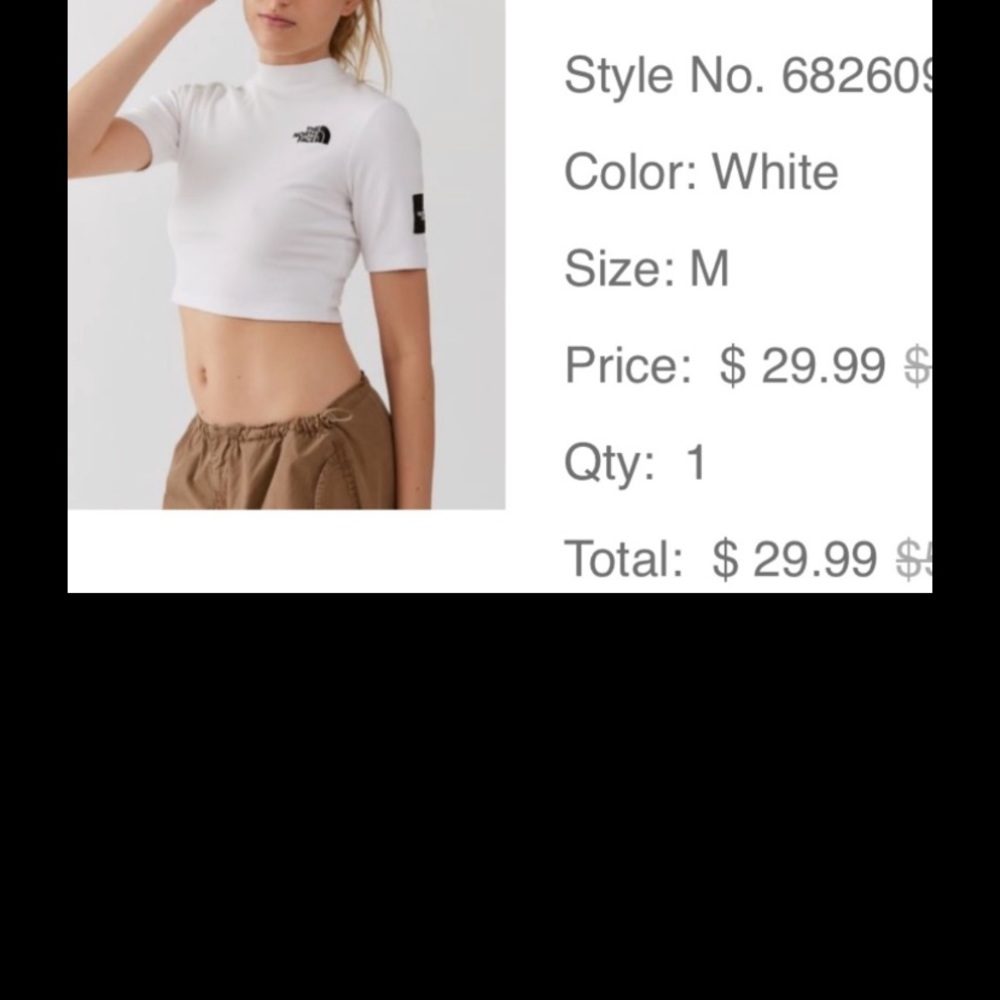The North face white tee
